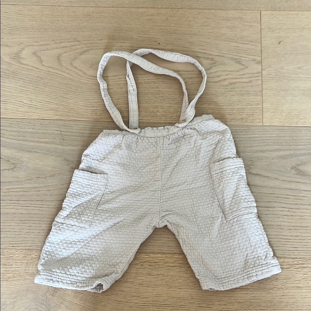 Zara Cream Textured Baby Overalls 9-12 months